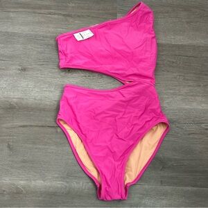 NWT Jcrew One Piece Cut Out Swimsuit Size Small Pink Womens Bathing Suit